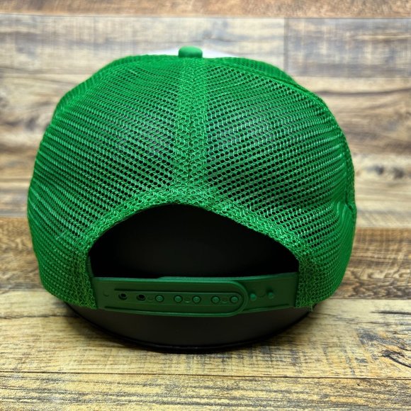 7UP Mens Trucker Hat Green Snapback 1970s Vintage Logo Soda Pop Baseball Cap - Picture 5 of 8